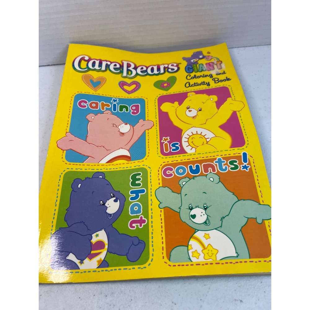 Vintage 2006 Care Bears Giant Coloring and Activity Book Caring Is What Counts